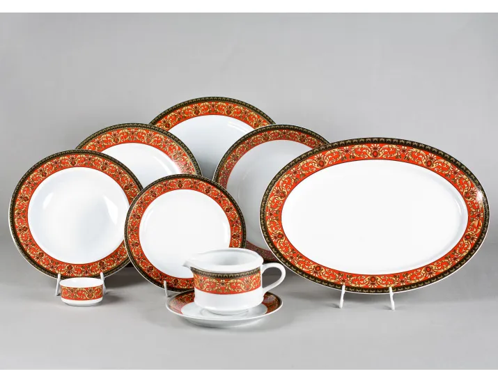 Сервиз столовый на 6 персон 24предмета Leander Сабина Красна лента декор 0979 02162124-0979