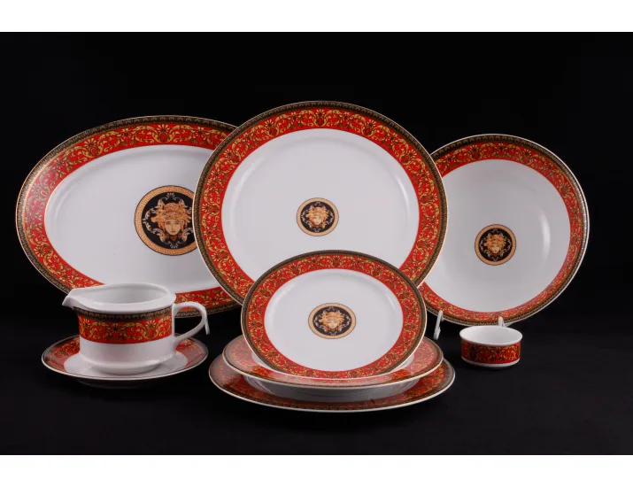 Сервиз столовый на 6 персон 24предмета Leander Сабина Красна лента (Версаче) B979