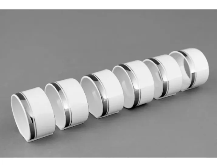 Набор колец для салфеток 6шт Leander Сабина Отводка платина, декор 0011 02164611-0011