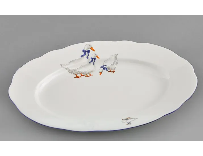 Блюдо овальное 32см Leander Мэри-Энн Гуси декор 0807 03111512-0807