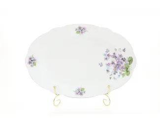 Блюдо овальное 23см Leander Мэри-Энн Лиловые цветы декор 2391 03111726-2391