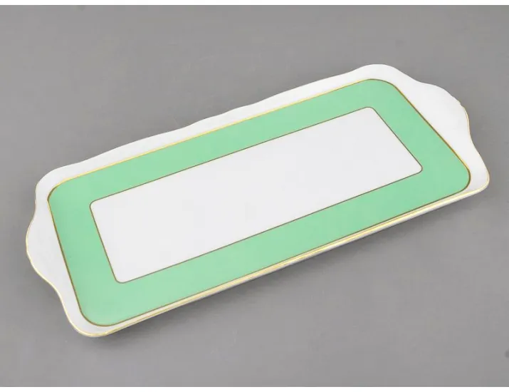 Поднос 36см Leander Мэри-Энн Зелёные листья декор 1381