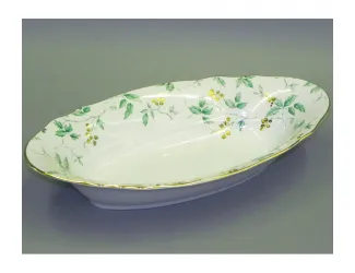 Блюдо для хлеба 33см Leander Мэри-Энн Зелёные листья декор 1381 03112816-1381