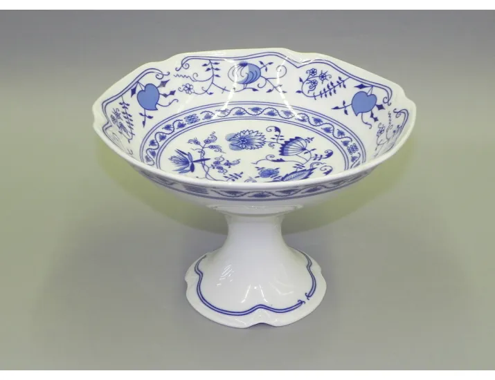 Ваза для фруктов на ножке 23см Leander Мэри-Энн Гжель (Луковый рисунок) декор 0055 03116154-0055