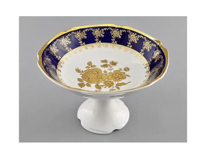 Ваза для фруктов на ножке 23см Leander Мэри-Энн Золотая роза декор 0431 03116154-0431