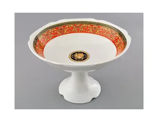 Ваза для фруктов на ножке 23см Leander Сабина Красна лента (Версаче) 03116154-B979