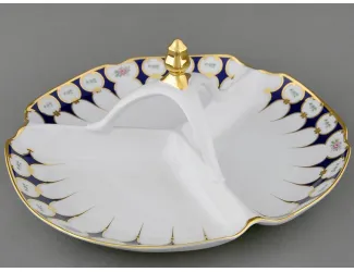 Менажница 29,5см Leander Соната Розовый цветок кобальт декор 0419 03116438-0419