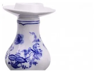 Подсвечник отдельный 18см Leander Мэри-Энн Гжель (Луковый рисунок) декор 0055