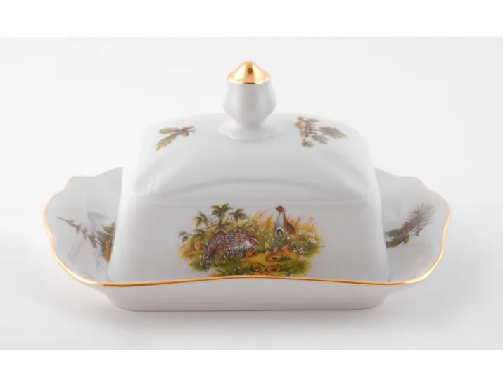 Масленка граненная 0,25кг Leander Мэри-Энн Охота декор 0363 03122316-0363