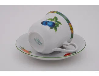 Набор чайных пар на 6 персон 12 предметов 0,20л Leander Мэри-Энн Фруктовый сад декор 080H