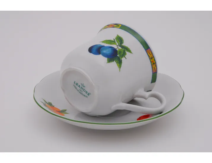 Набор чайных пар на 6 персон 12 предметов 0,20л Leander Мэри-Энн Фруктовый сад декор 080H