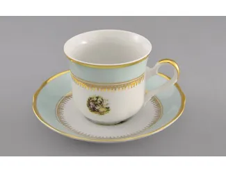 Набор чайных пар на 6 персон 12 предметов 0,20л Leander Мэри-Энн Свидание голубой декор 231B