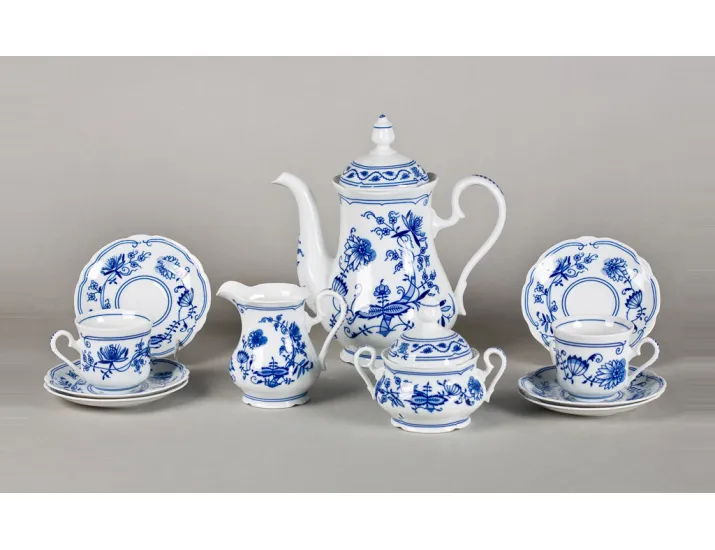 Сервиз кофейный 15 предметов 6 персон 0,15л Leander Мэри-Энн Гжель (Луковый рисунок) декор 0055 03160714-0055