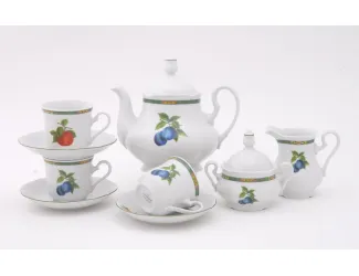 Сервиз чайный 15 предметов 6 персон Leander Мэри-Энн Фруктовый сад декор 080Н 03160725-080H