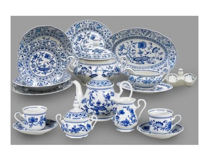 Чайно-столовый сервиз Leander 6 персон 40 предметов Мэри-Энн (Mary-Anne), Луковый рисунок(Гжель)