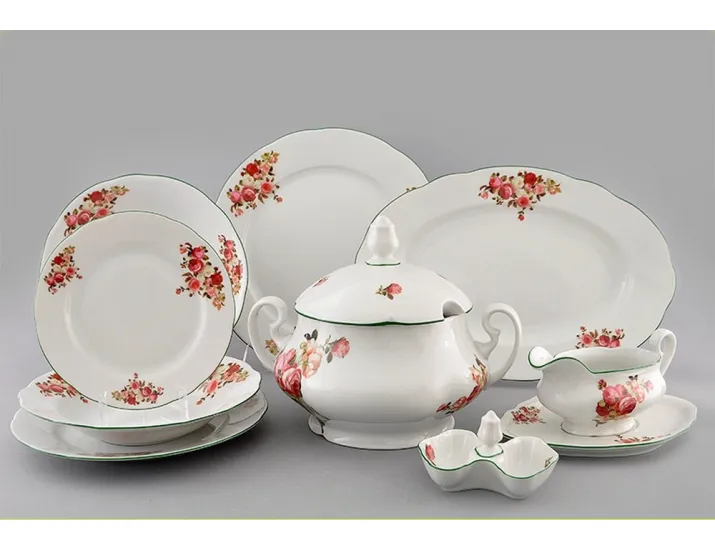 Сервиз столовый 25 предметов 6 персон Leander Мэри-Энн Красные розы 2405 03162011-2405