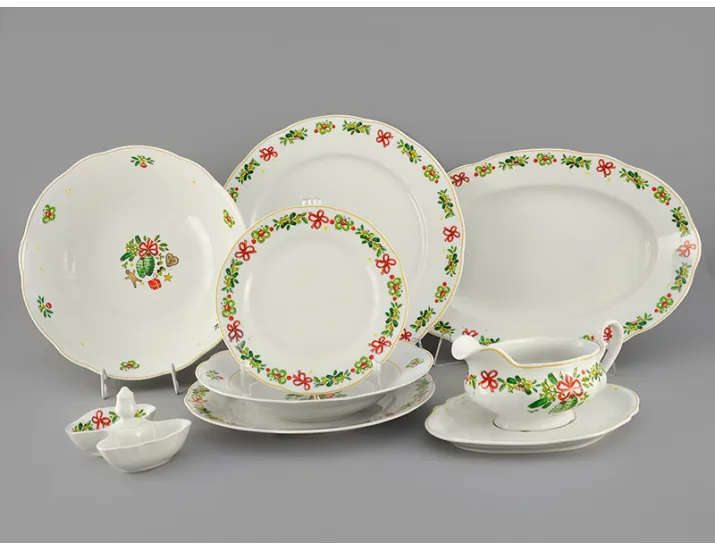 Сервиз столовый на 6 персон 24 предмета Leander Мэри-Энн Новогодняя коллекция Шишки 2571