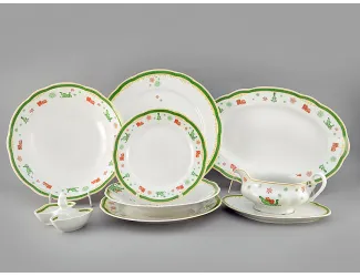 Сервиз столовый на 6 персон 24 предмета Leander Мэри-Энн Новогодняя коллекция Олени Рождество 2573