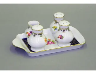 Набор для приправ 5 предметов Leander Мэри-Энн Мелкие цветы (Кобальт) декор 0086 03162513-0086