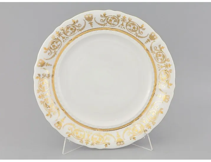 Блюдо круглое мелкое 32см Leander Соната Золотой орнамент декор 1373 07111315-1373