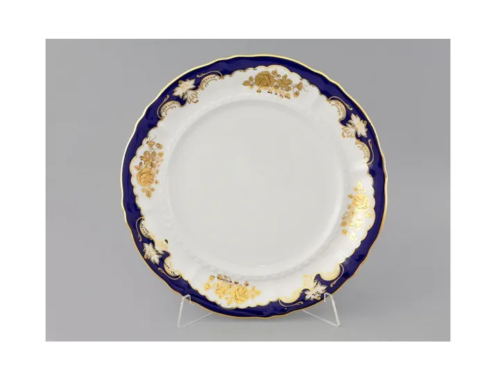 Блюдо круглое мелкое 32смLeander Соната Золотая роза кобальт декор 1457 07111315-1457