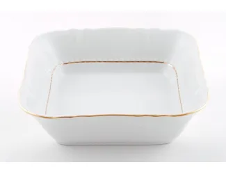 Салатник квадратный 21см Leander Соната Отводка золото декор 1139