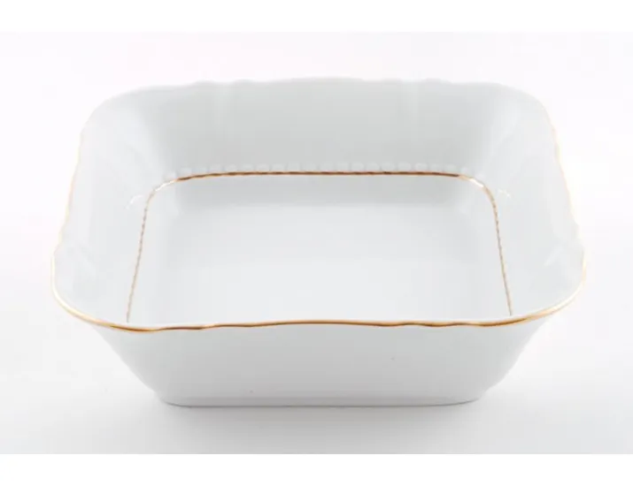 Салатник квадратный 21см Leander Соната Отводка золото декор 1139