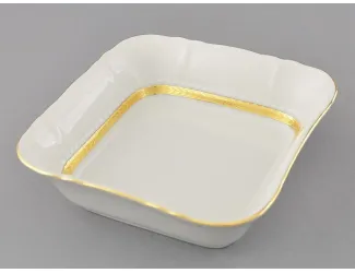 Салатник квадратный 17см Leander Соната Золотая лента декор 1239