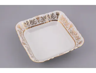 Салатник квадратный 17см Leander Соната Золотой орнамент декор 1373 