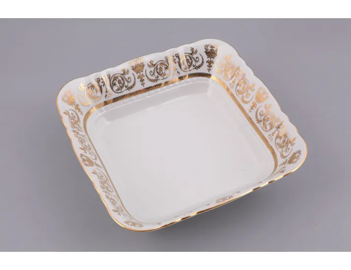 Салатник квадратный 17см Leander Соната Золотой орнамент декор 1373