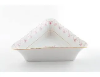 Салатник треугольный 17см Leander Соната Мелкие цветы декор 0158