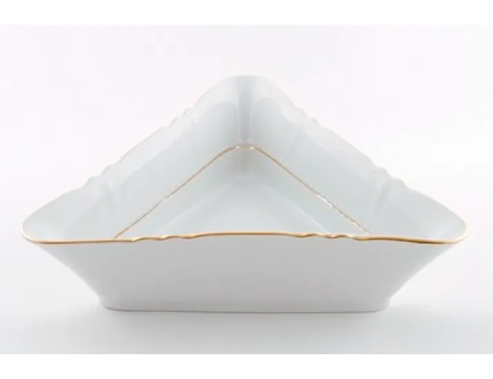 Салатник треугольный 25см Leander Соната Отводка золото декор 1139