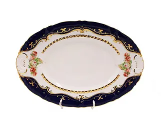 Блюдо овальное 32см Leander Соната Мелкие цветы (Кобальт) декор 0440 07111512-0440