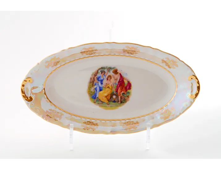 Блюдо овальное 36см Leander Соната Мадонна перламутр декор 0676 07111513-0676