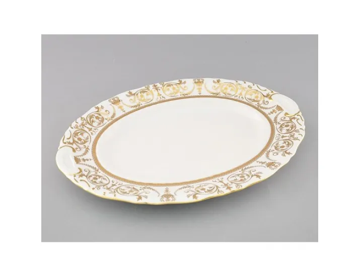 Блюдо овальное 36см Leander Соната Золотой орнамент декор 1373 07111513-1373