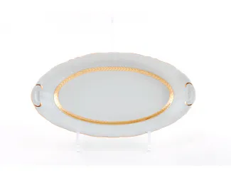 Блюдо овальное 55,5см Leander Соната Золотая лента декор 1239 07111518-1239