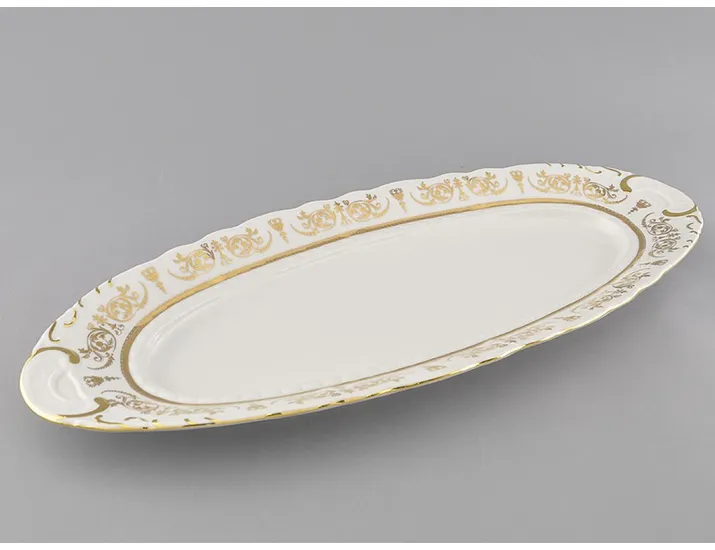 Блюдо овальное 55,5см Leander Соната Золотой орнамент декор 1373 07111518-1373