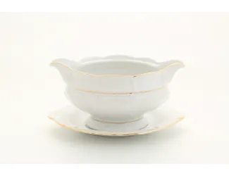 Соусница круглая с подставкой 0,35л Leander Соната Отводка золото декор 1139