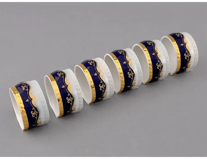 Кольцо для салфеток 1 шт Leander Соната Мелкие цветы (Кобальт) декор 0440 07114612-0440