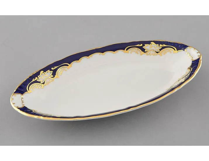 Блюдо овальное 23см Leander Соната Кобальтовый орнамент декор 1357 07116125-1357