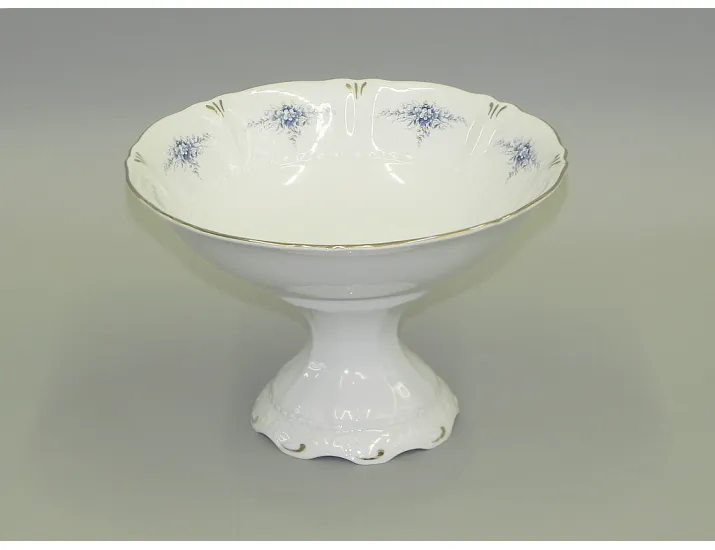 Ваза для фруктов на ножке 23см Leander Соната Голубые цветы декор 0009 07116155-0009