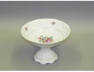 Ваза для фруктов на ножке 23см Leander Соната Розовые цветы декор 0013 07116155-0013