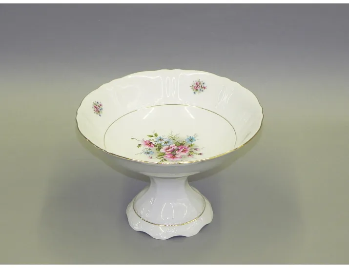 Ваза для фруктов на ножке 23см Leander Соната Розовые цветы декор 0013 07116155-0013