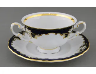 Чашка для супа 350мл Leander Соната Кобальтовый орнамент декор 1357 07120624-1357