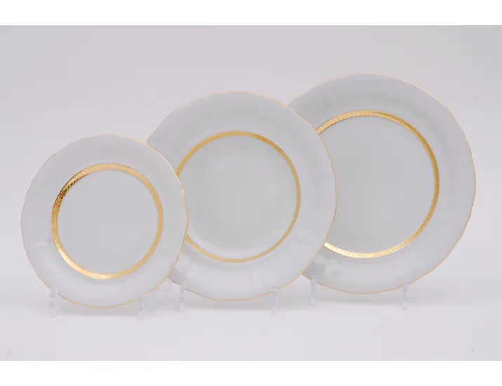 Набор тарелок 18 предметов Leander Соната Золотая лента декор 1239