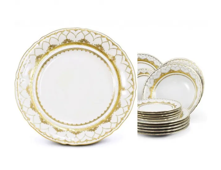 Набор тарелок 18 предметов  Leander Соната Золотая чешуя декор 2517 07160119-2517