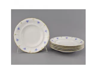 Набор тарелок глубоких 6шт 23см Leander Соната Голубые цветы