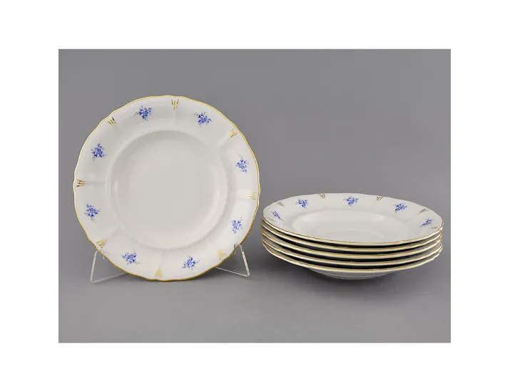 Набор тарелок глубоких 6шт 23см Leander Соната Голубые цветы