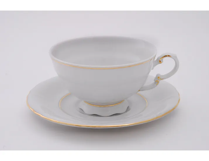 Набор чайных пар на 6 персон 12 предметов 0,20л Leander Соната Отводка золото декор 1139
