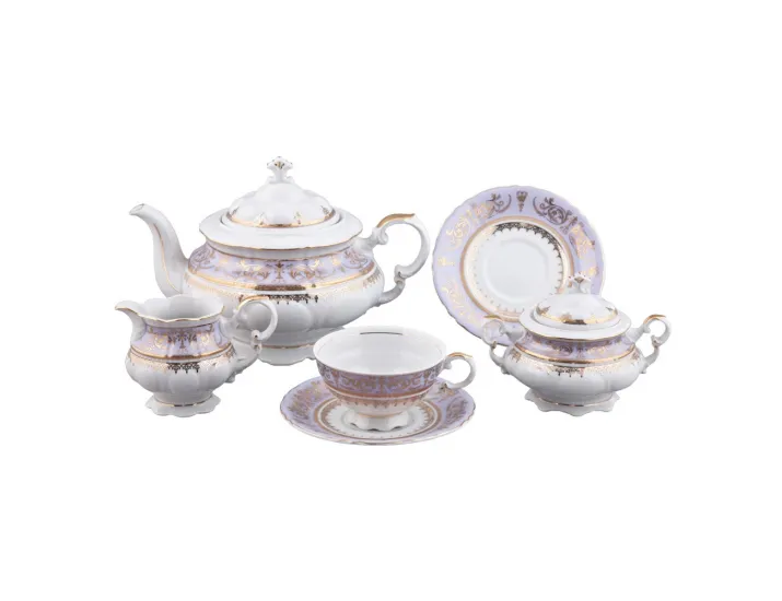 Сервиз чайный Rudolf Kampf Национальные традиции 15 предметов 6 персон фиолетовый 07160725-238Ak